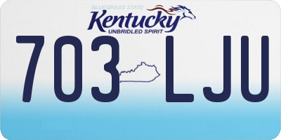 KY license plate 703LJU