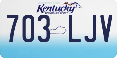 KY license plate 703LJV