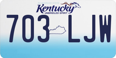 KY license plate 703LJW