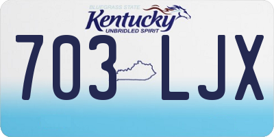 KY license plate 703LJX