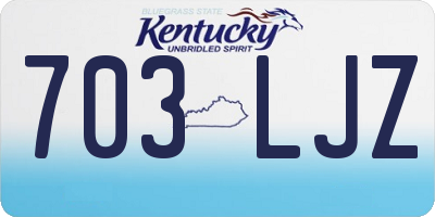 KY license plate 703LJZ
