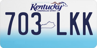 KY license plate 703LKK