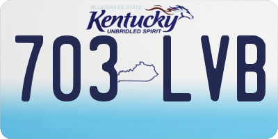 KY license plate 703LVB