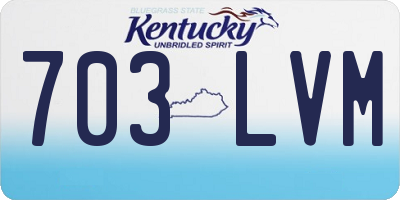 KY license plate 703LVM