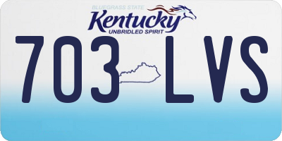 KY license plate 703LVS