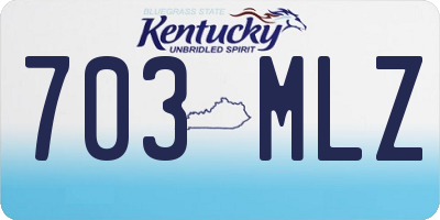 KY license plate 703MLZ