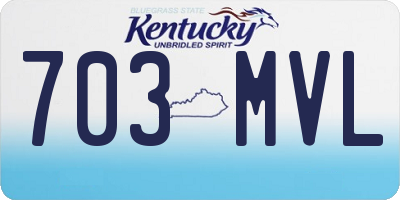 KY license plate 703MVL