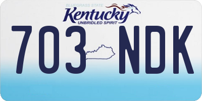 KY license plate 703NDK