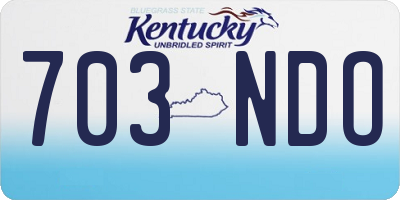 KY license plate 703NDO