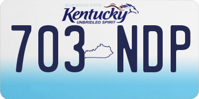 KY license plate 703NDP