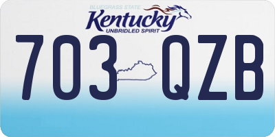 KY license plate 703QZB