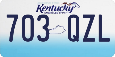 KY license plate 703QZL