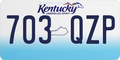 KY license plate 703QZP