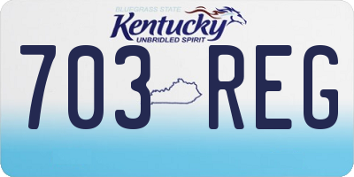 KY license plate 703REG