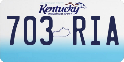 KY license plate 703RIA