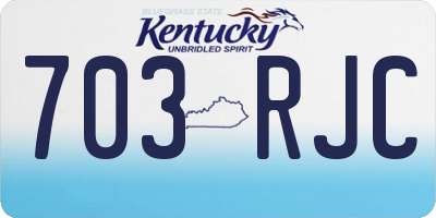 KY license plate 703RJC