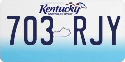 KY license plate 703RJY