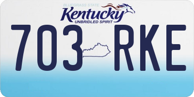 KY license plate 703RKE
