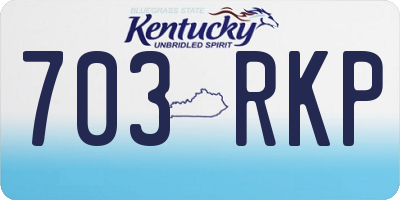 KY license plate 703RKP
