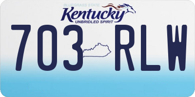 KY license plate 703RLW