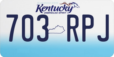 KY license plate 703RPJ