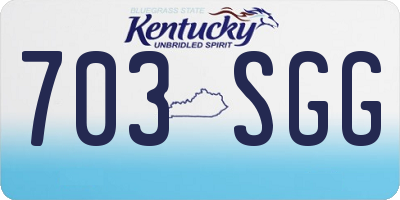 KY license plate 703SGG