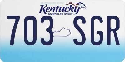 KY license plate 703SGR