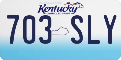 KY license plate 703SLY