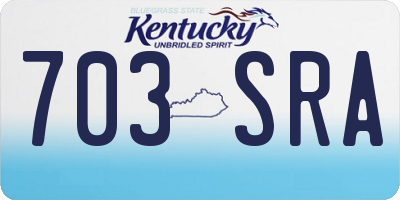 KY license plate 703SRA