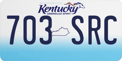 KY license plate 703SRC