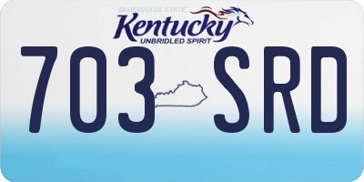 KY license plate 703SRD