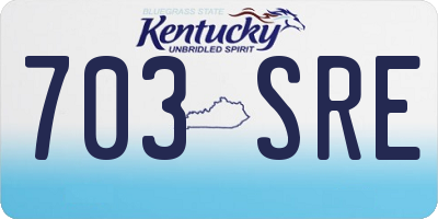 KY license plate 703SRE