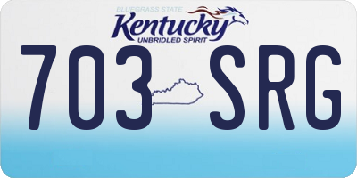 KY license plate 703SRG
