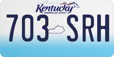 KY license plate 703SRH