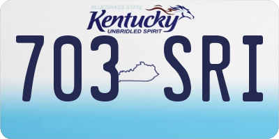 KY license plate 703SRI