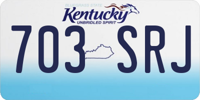 KY license plate 703SRJ