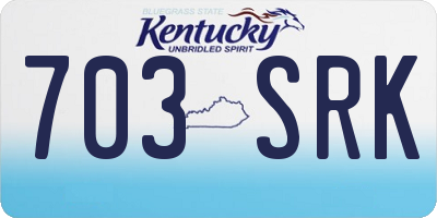 KY license plate 703SRK