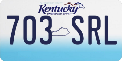 KY license plate 703SRL