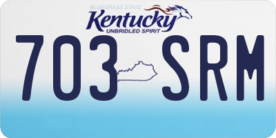 KY license plate 703SRM