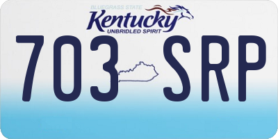 KY license plate 703SRP