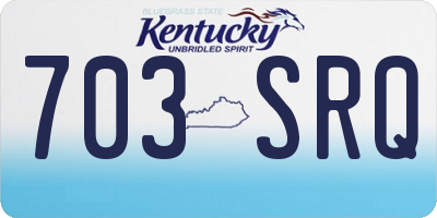 KY license plate 703SRQ