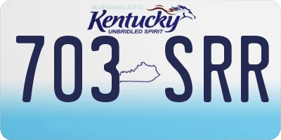 KY license plate 703SRR