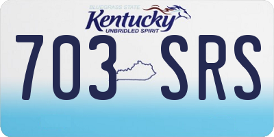 KY license plate 703SRS