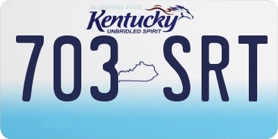 KY license plate 703SRT