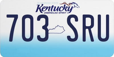 KY license plate 703SRU