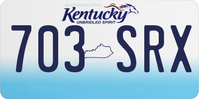KY license plate 703SRX