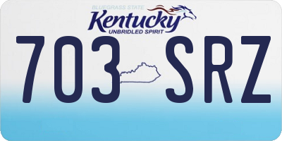 KY license plate 703SRZ