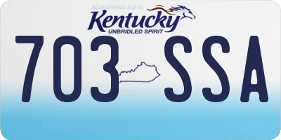 KY license plate 703SSA