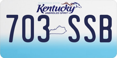 KY license plate 703SSB