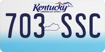 KY license plate 703SSC